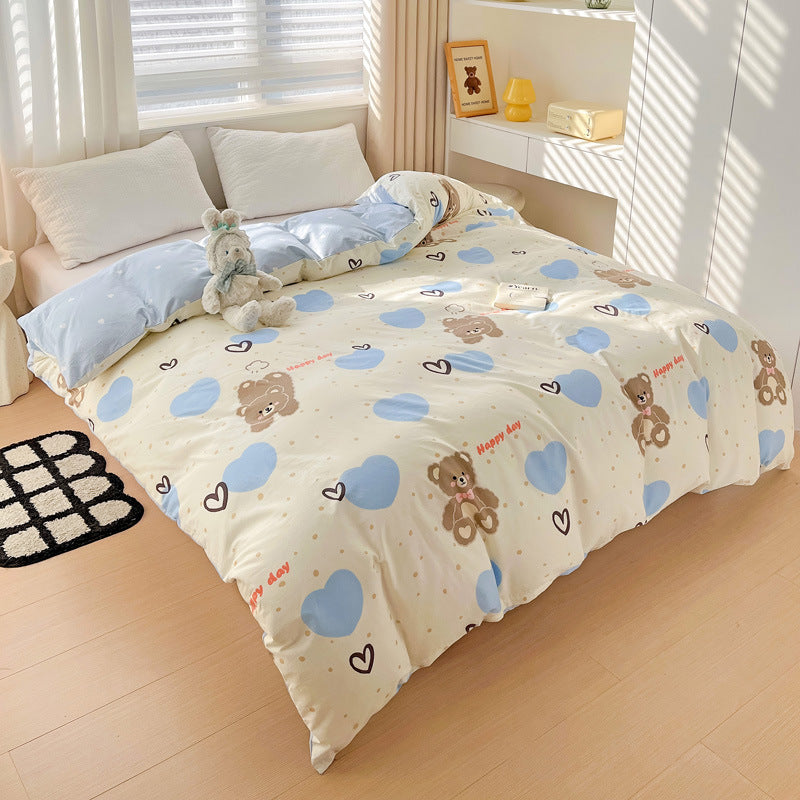 Playful Heart Pattern Duvet Cover Set