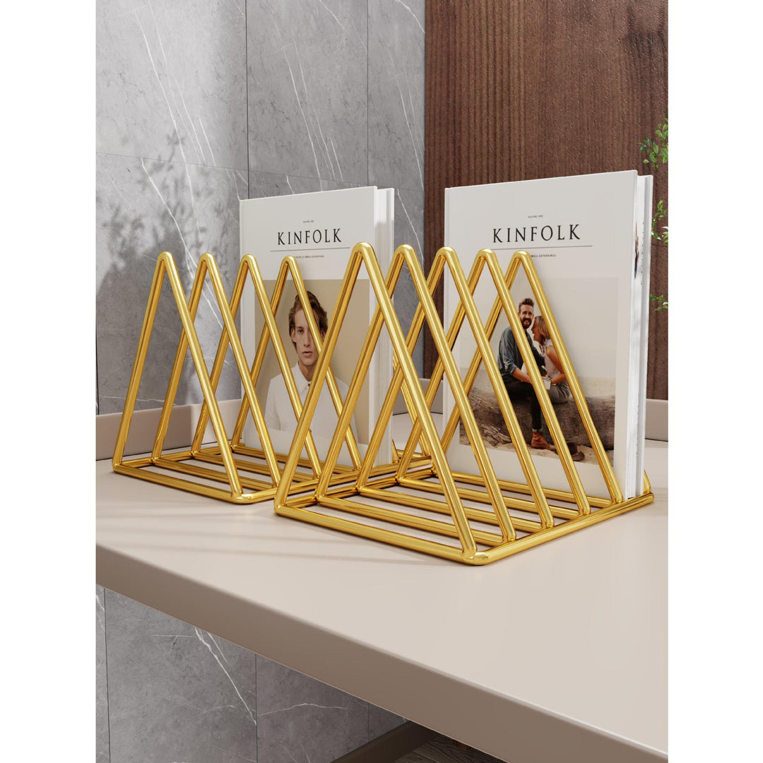 Expandable Accordion Metal Magazine and Book Organizer Rack