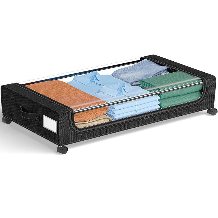 Storage box with wheels
