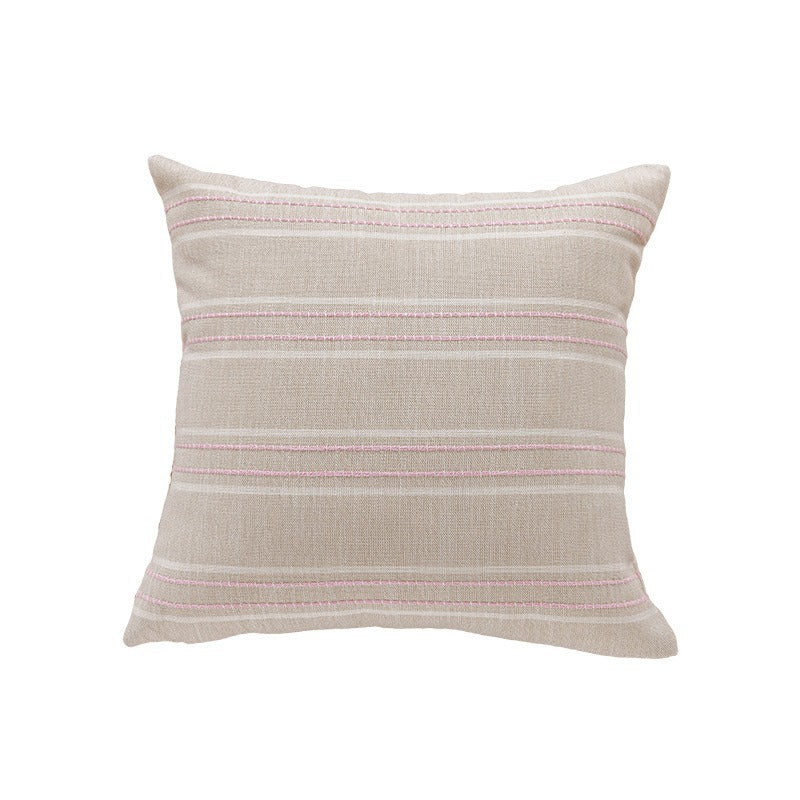 Textured Striped Decorative Pillow