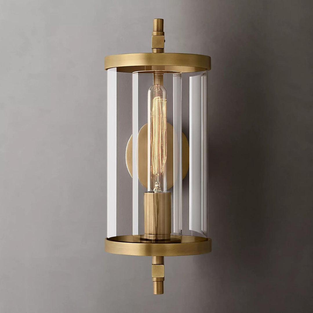 Vintage Industrial Clear Glass Wall Sconces