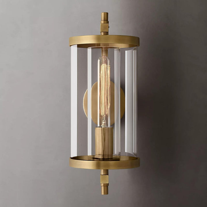 Vintage Industrial Clear Glass Wall Sconces