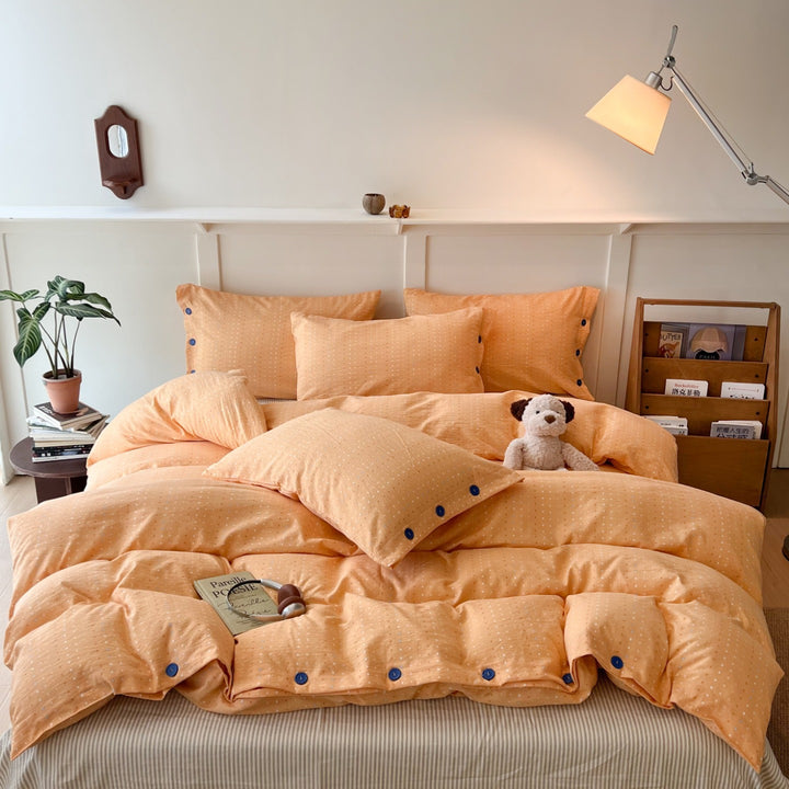 Patterned Cotton Duvet Cover Set