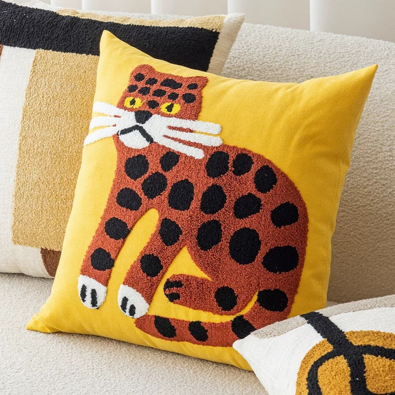 Plush Animal Print Throw Pillow