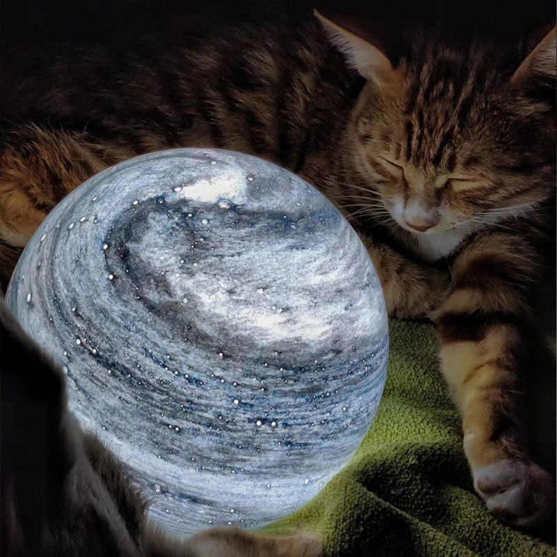 Marble vortex orb LED table lamp