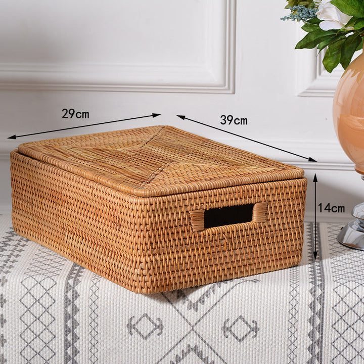 Storage box made of woven material
