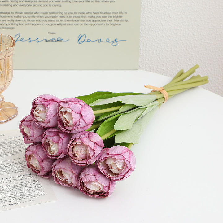 Artificial peony bouquet