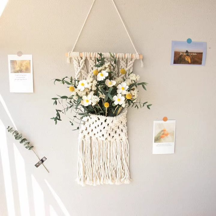 Macrame Wall Hanging with Elegant Fringe Look