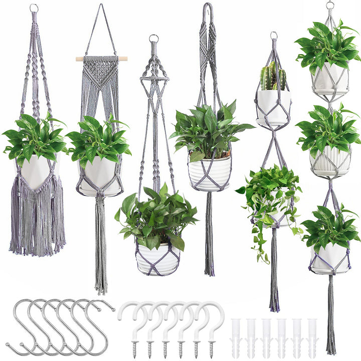 Macrame Plant Hanger Set