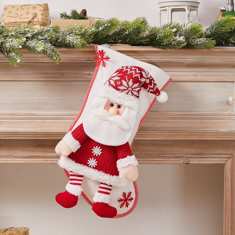 Festive Christmas stocking with nostalgic design