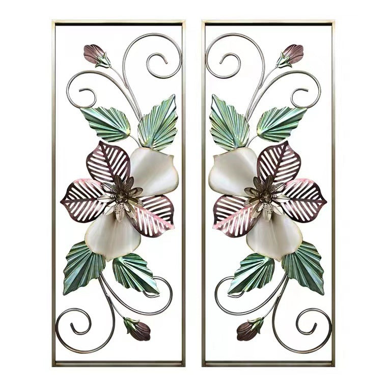 Decorative Floral Metal Wall Art Panels