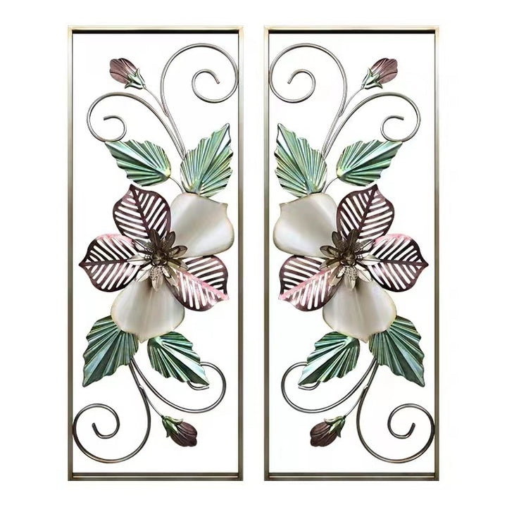 Decorative Floral Metal Wall Art Panels