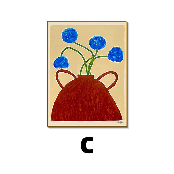 Framed Abstract Floral Wall Art