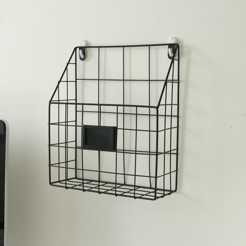 Wall shelf with storage basket
