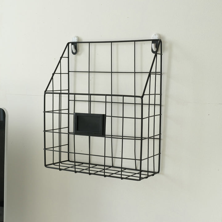 Wall shelf with storage basket