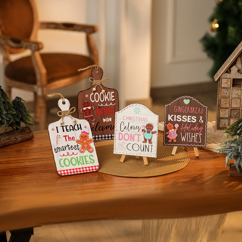 Decorative Christmas poster with Christmas cookies motif
