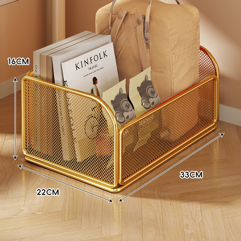Rolling Mesh Storage Basket with Locking Casters