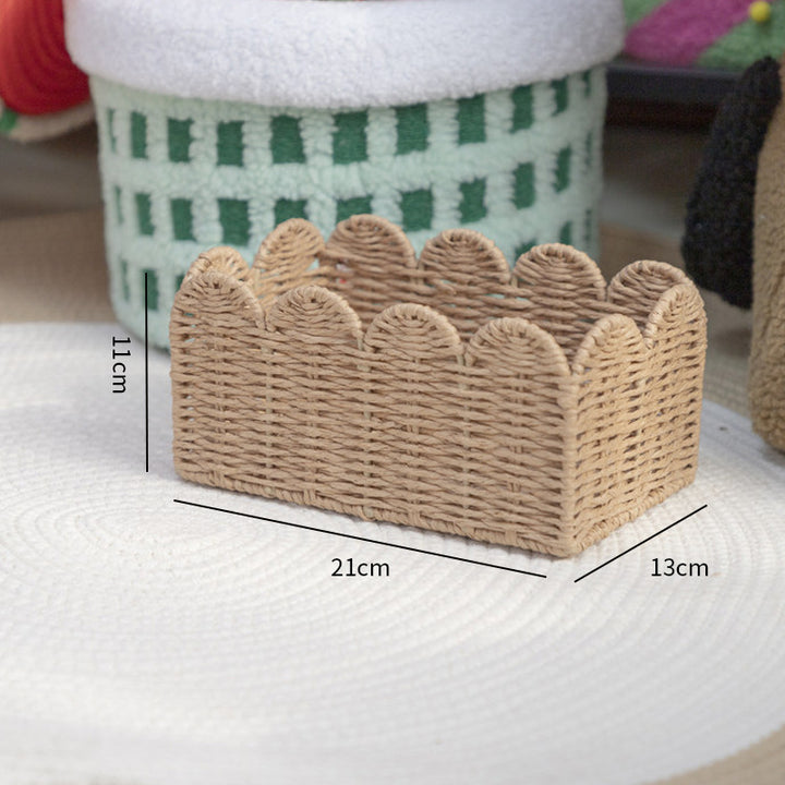 Ornate decoration basket made from natural materials