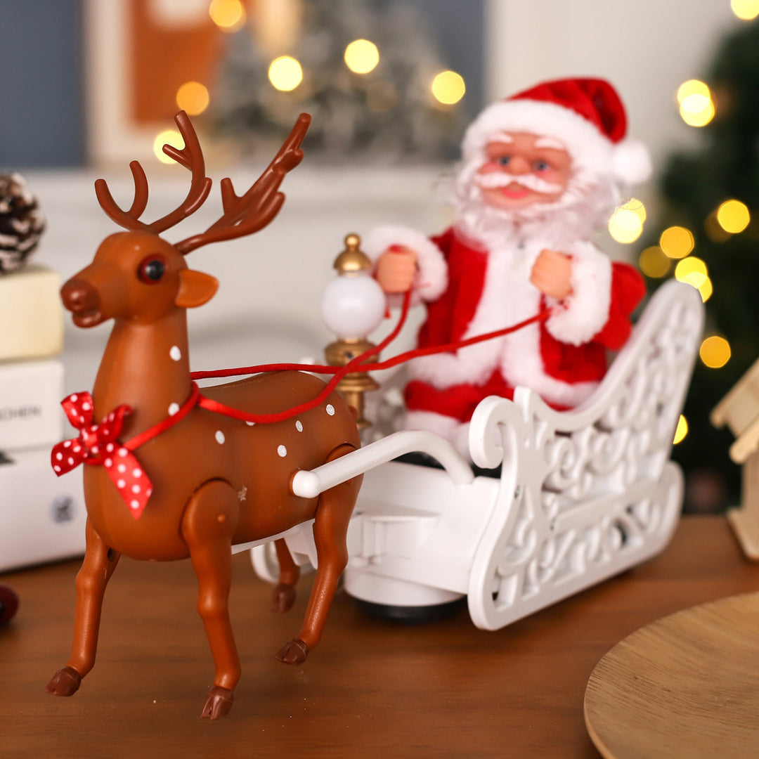 Santa Claus and Reindeer Figures Set