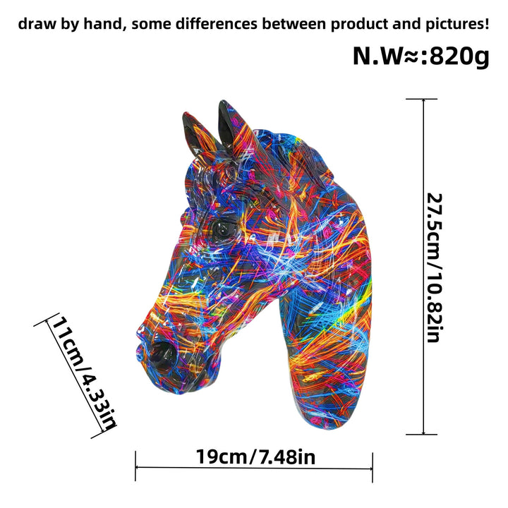 Decorative horse head sculpture