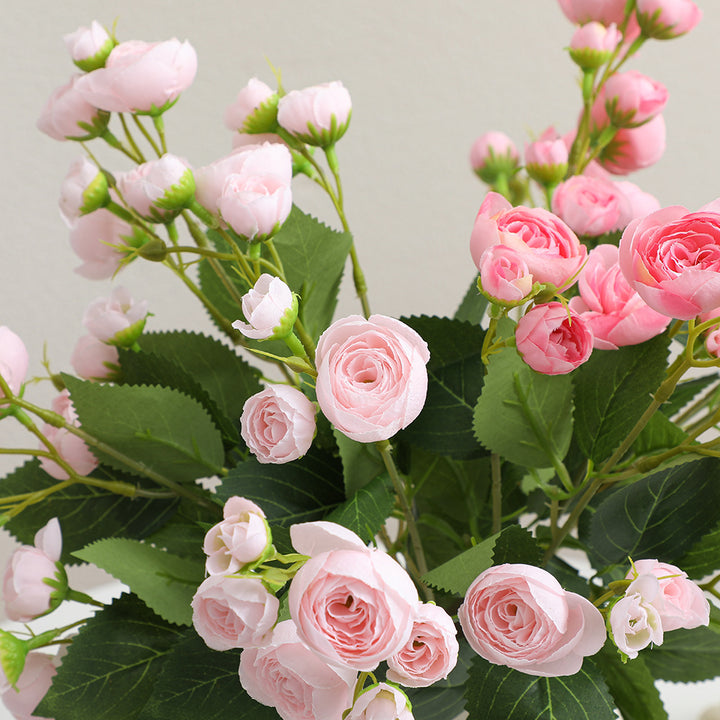 Realistic Artificial Rose with Fine Flowers and Leaves