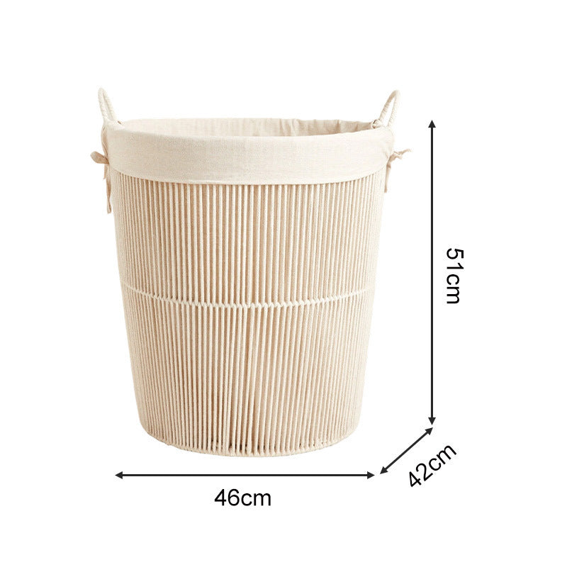 Handcrafted storage basket made of natural fibers