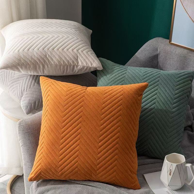 Textured Herringbone Pattern Cushion