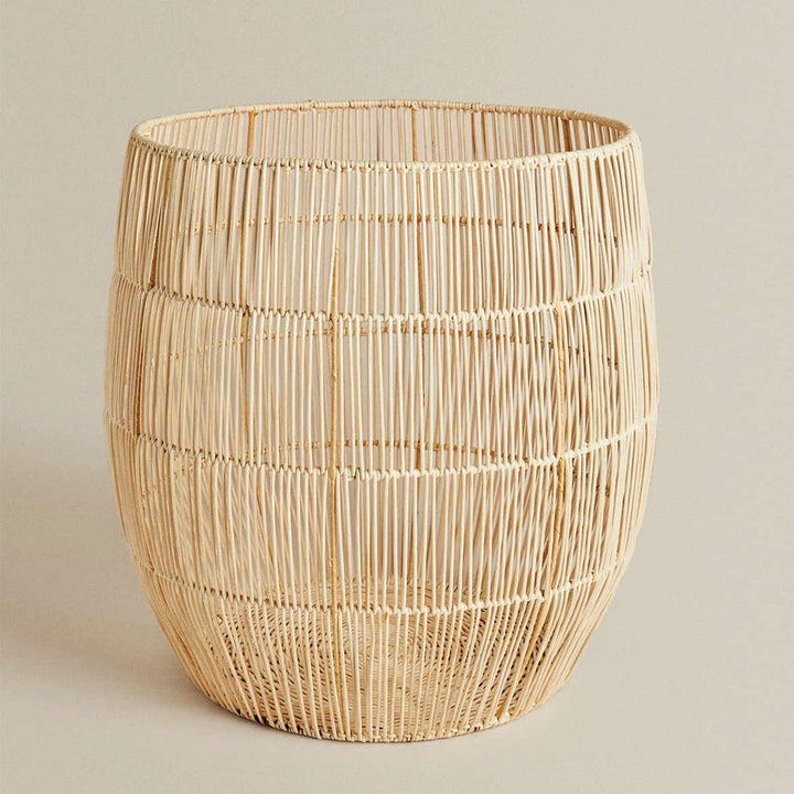 Handmade storage basket made of rattan