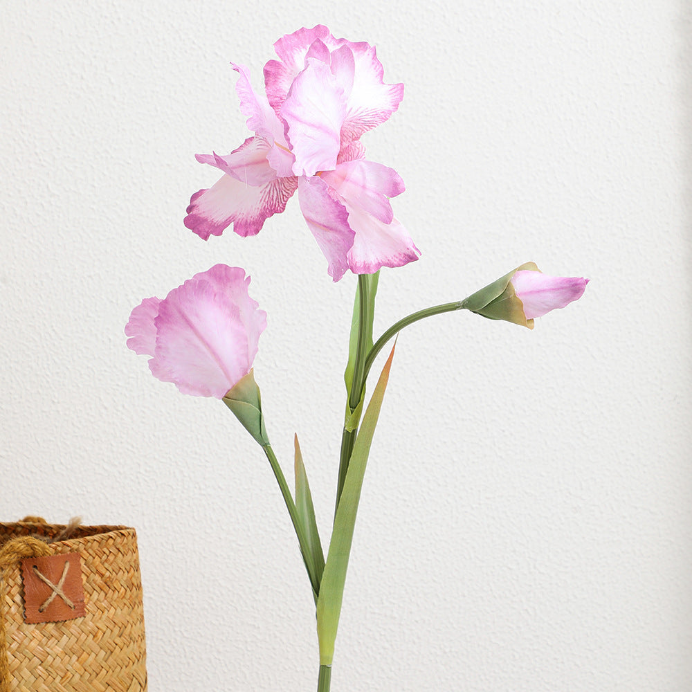 Artificial Iris Flower Stem with Realistic Details