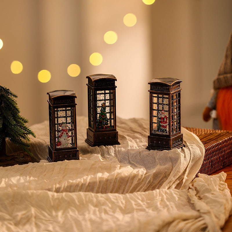 Nostalgic Christmas lantern with LED lighting