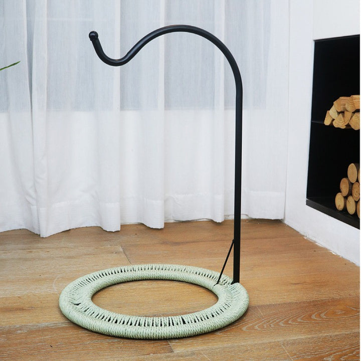 Hanging chair made of rattan with comfortable cushion
