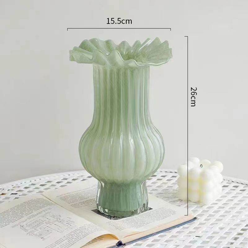 Decorative Fluted Glass Vase
