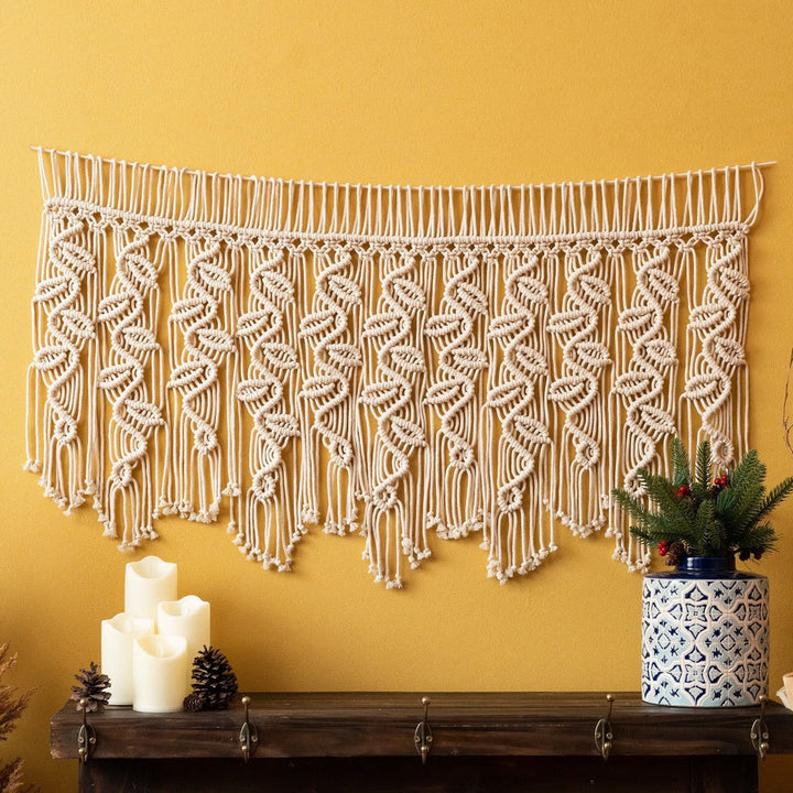 Macrame Curtain with Artistic Fringes