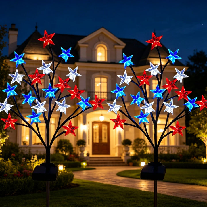 Battery-operated animated bat and spider LED string lights for outdoor Halloween display