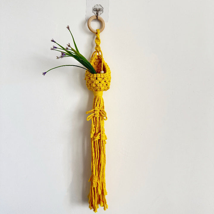 Macrame Plant Hanger with Decorative Tassels