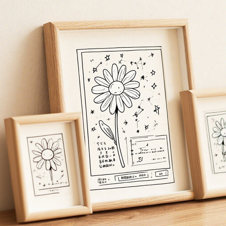 Whimsical Floral Illustration Frame