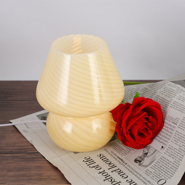 Glass Mosaic Mushroom Table Lamp