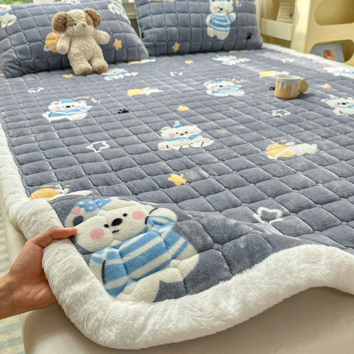 Plush Cartoon-Themed Blanket