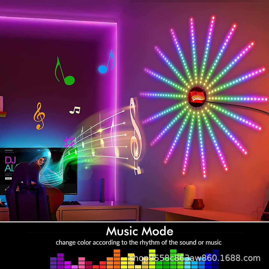 Hanging Star Explosion LED Fairy Light Sphere with Remote Control