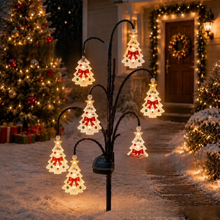 Outdoor Solar-Powered Reindeer LED String Light Garland