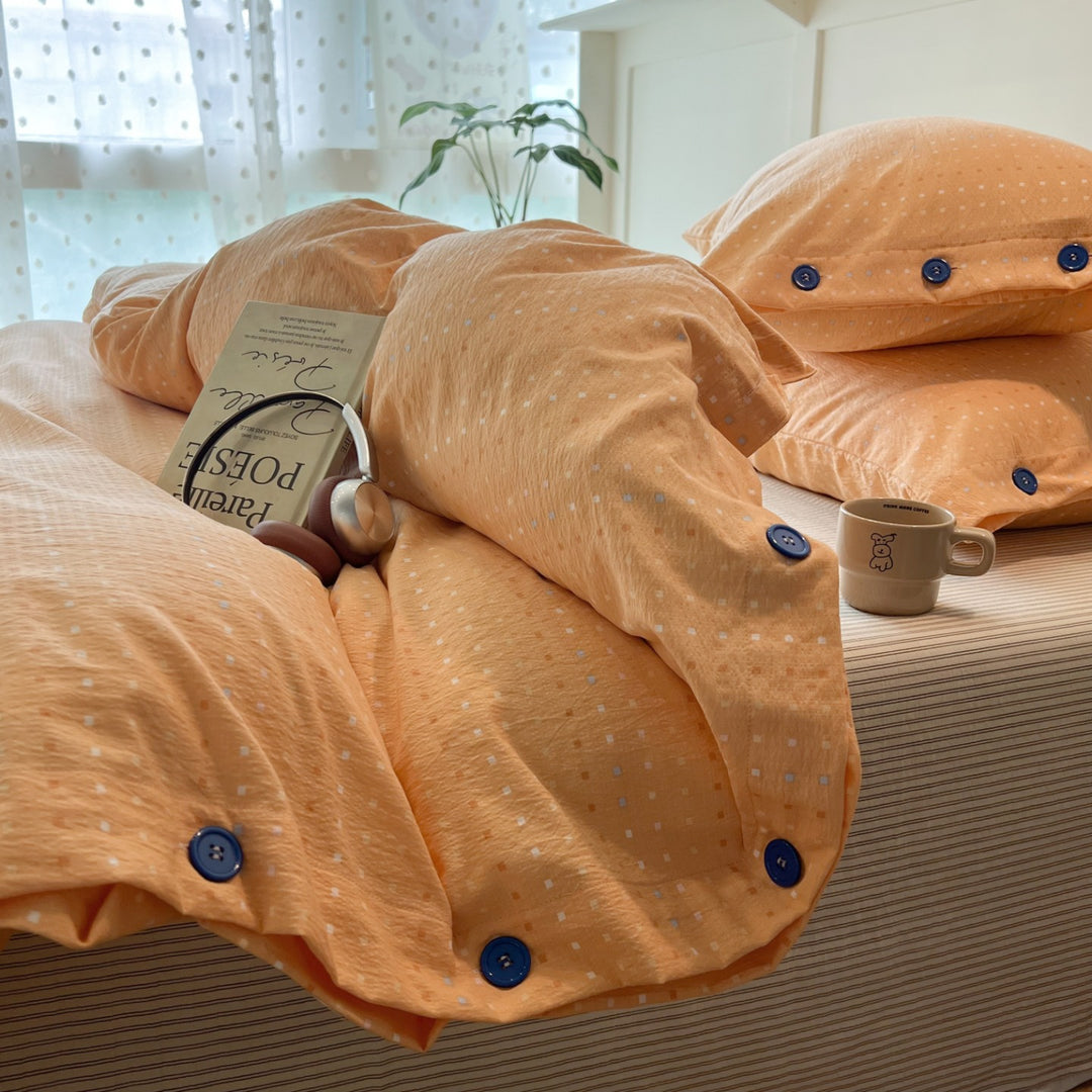 Patterned Cotton Duvet Cover Set