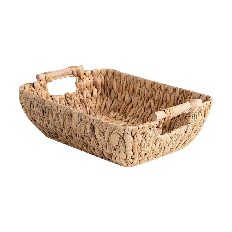 Decorative storage basket made of natural materials