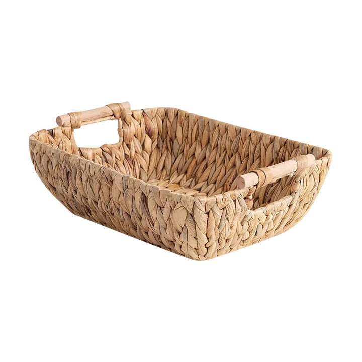 Decorative storage basket made of natural materials