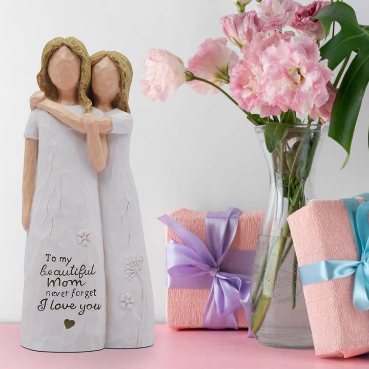 Heartwarming Mother and Daughter Figurine