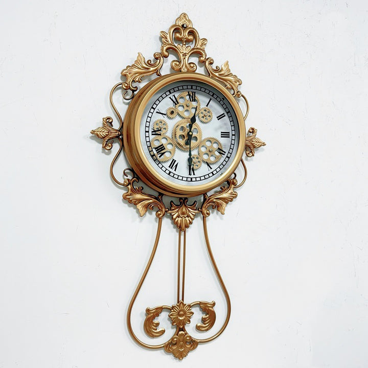 Vintage Gear Mechanism Wall Clock