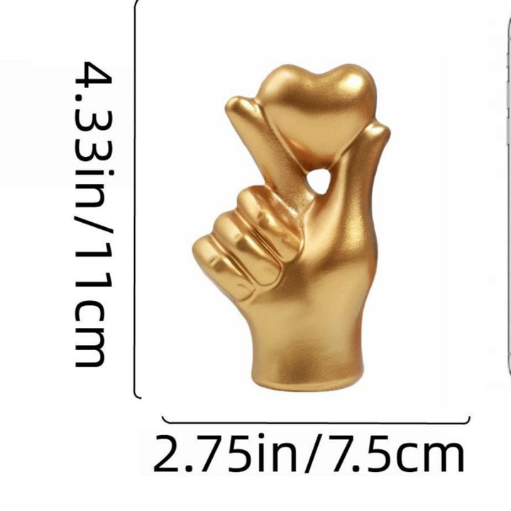 Decorative Heart Gesture Sculpture