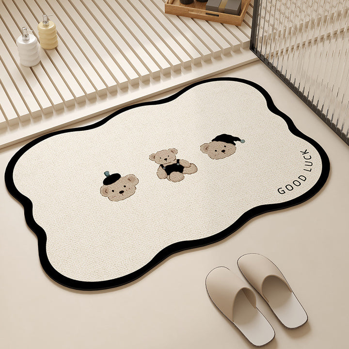 Playful Pet-Themed Absorbent Mat