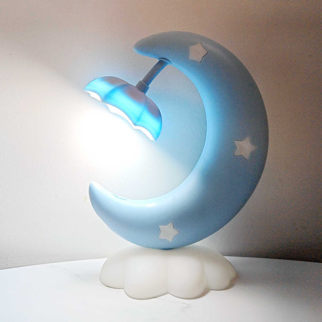 Decorative moon and cloud night light table lamp for children