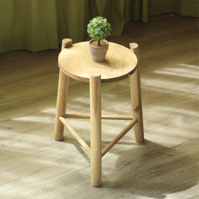 Massive wooden stool