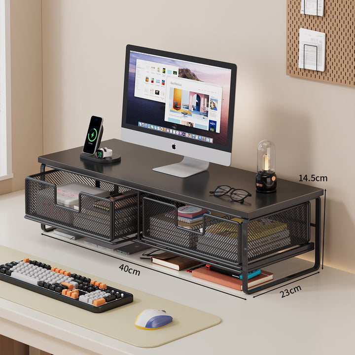 Multi-Function Desk Organizer with Mesh Storage Boxes